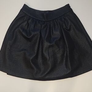 Black Midnight Textured A-Line Skirt